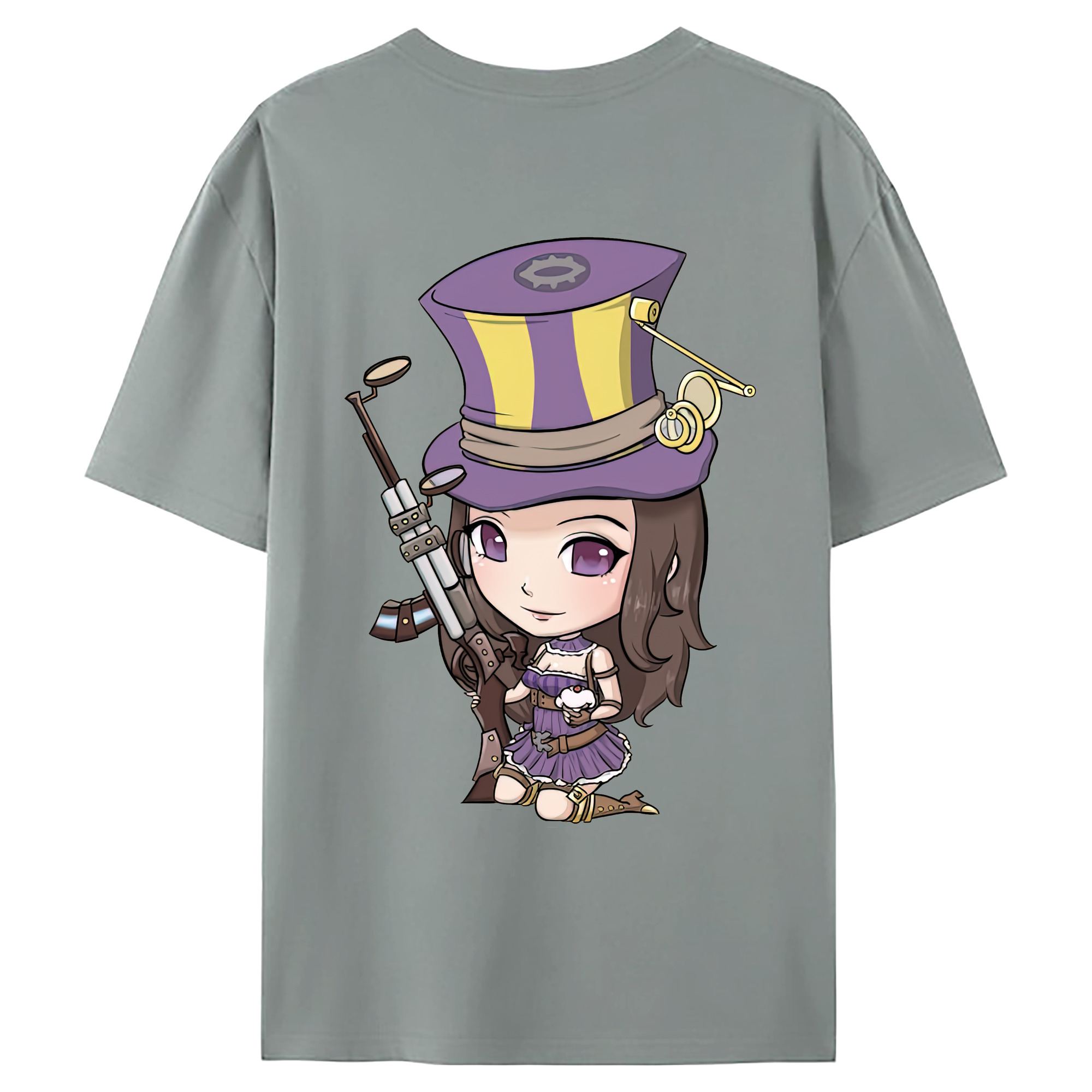 （画像用） リーグ・オブ・レジェンド League of Legends LOL 綿100％ メンズ半袖Tシャツ（バックプリント） 通気性